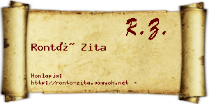 Rontó Zita névjegykártya